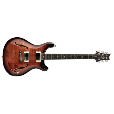PRS Paul Reed Smith SE Hollowbody II Piezo Guitar Black Gold Burst +PRS Case NEW