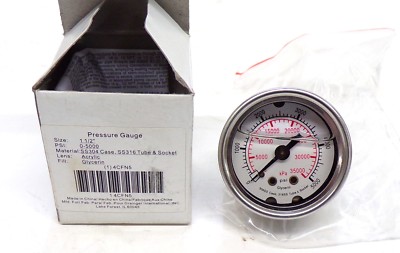 VALUE BRAND, GAUGE, 4CFN5, 1 1/2'', LIQUID FILLED, 0-5000 PSI