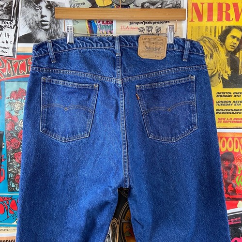 Vintage Men's 90s Dark Wash USA Levis 505 Orange Tab Denim Jeans 38x32 38" Waist - Picture 5 of 7