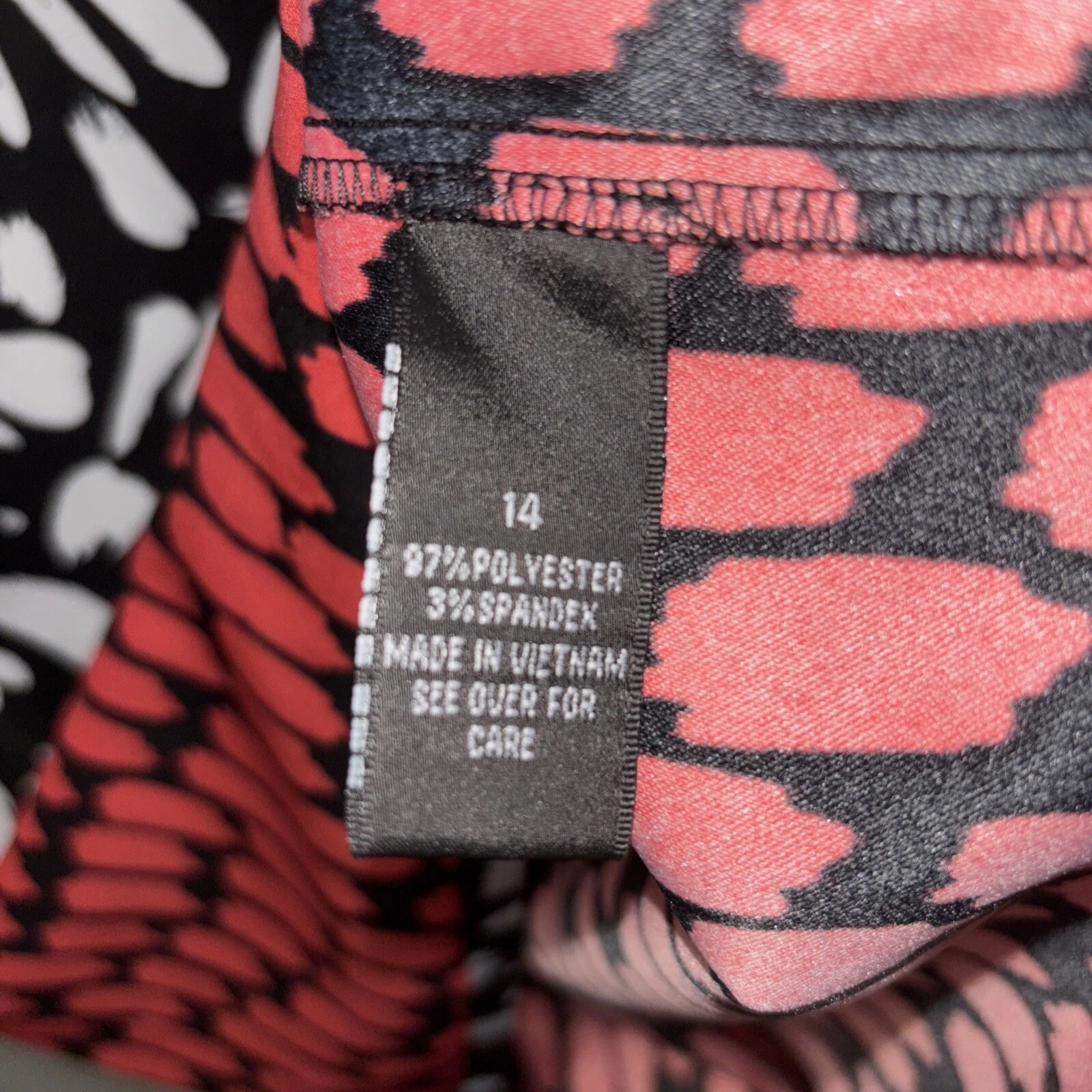 ALYX Abito Alex nero bianco corallo vestito a tubino taglia 14