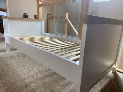 mothercare lulworth cot bed grey