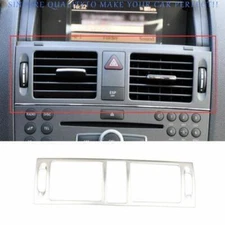 For Benz C-Class 2008-14 Silver Titanium Center Console AC Air Outlet Vent Frame