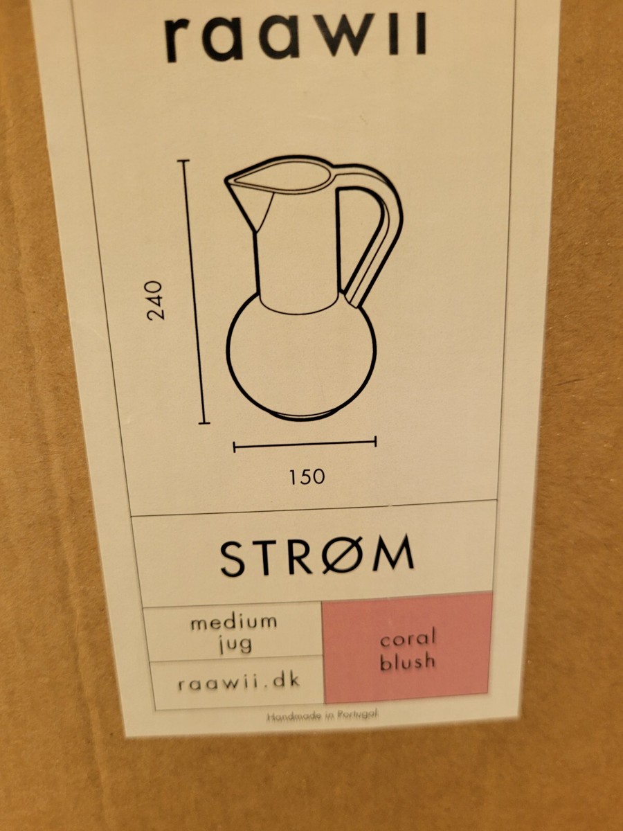 Raawii Strom Jug Earthenware In Coral Blush Size Medium 9.25