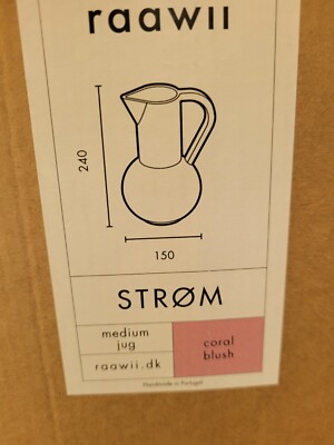 Raawii Strom Jug Earthenware In Coral Blush Size Medium 9.25