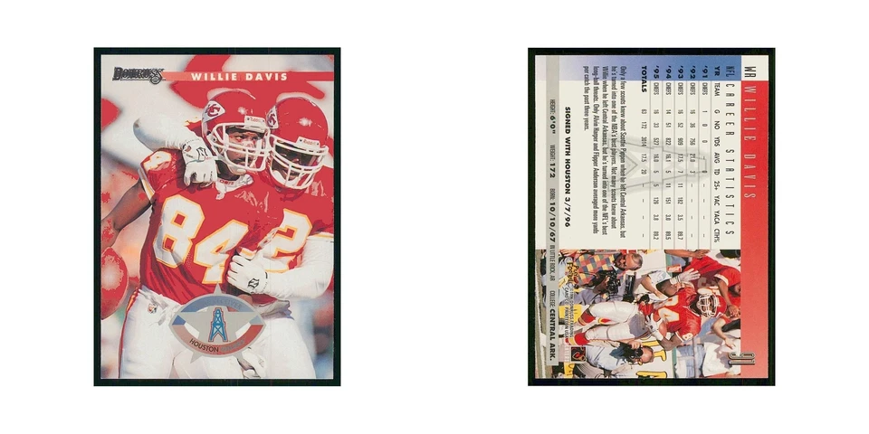 1996 Donruss Willie Davis Houston Oilers #91 - Image 3 of 3