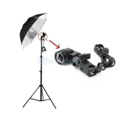 1x E27 Fotolampe Lampenfassung Studio Lampenhalter Halter Anschluss  FN