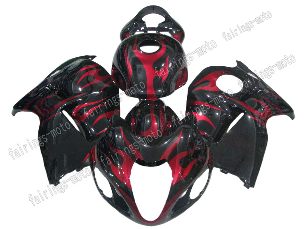 1997-2007 GSX-R 1300 Fairing Plastics Set Red Black Injection A36