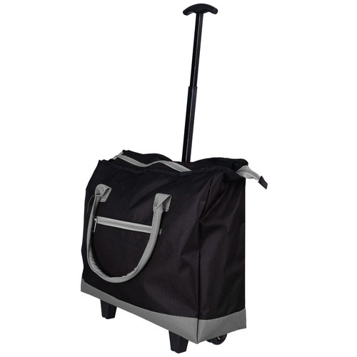 Mens Ladies Unisex Travel Flight Cabin Bag Wheeled Hand Luggage Shopping Trolley - Picture 7 of 13