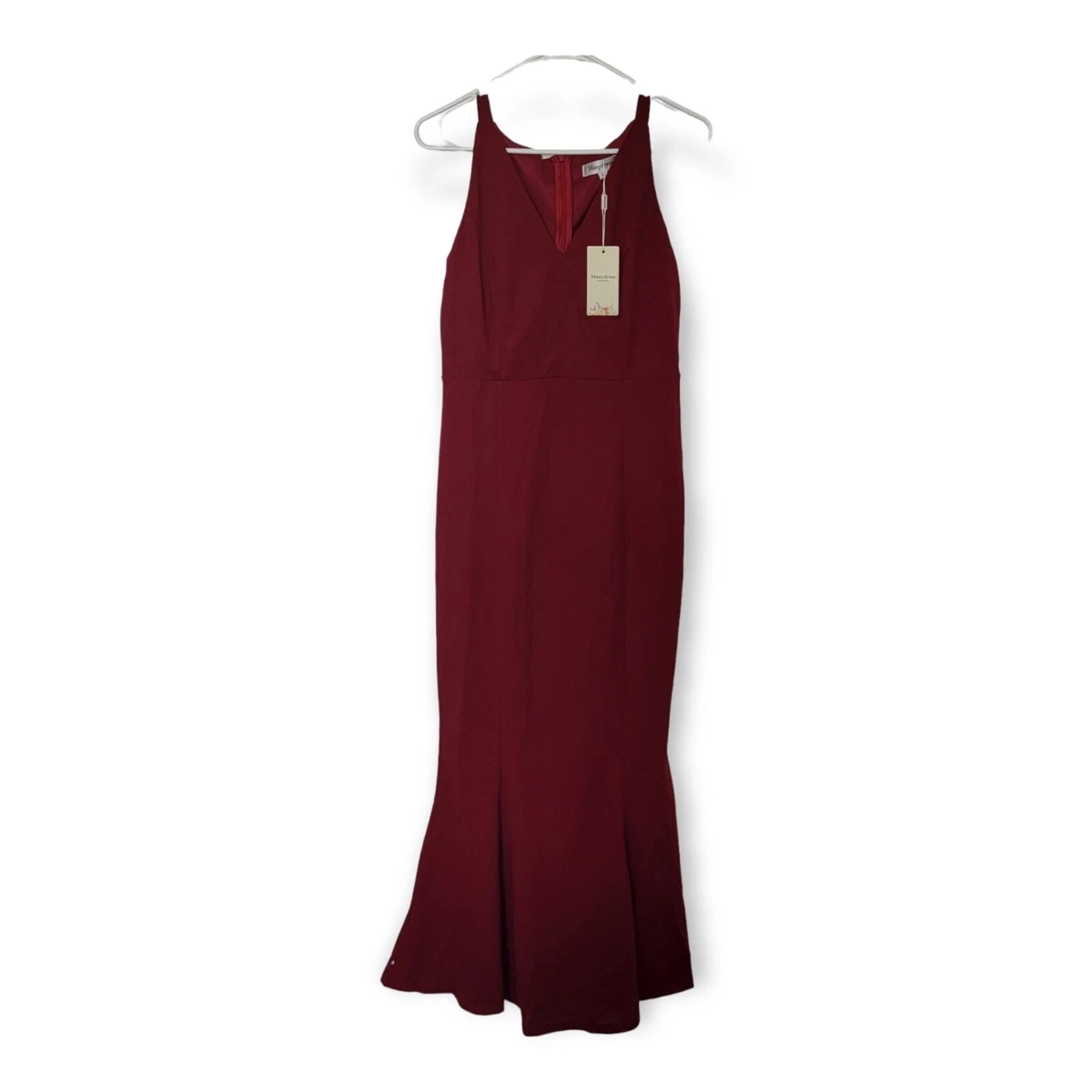Color burgundy cheap dress