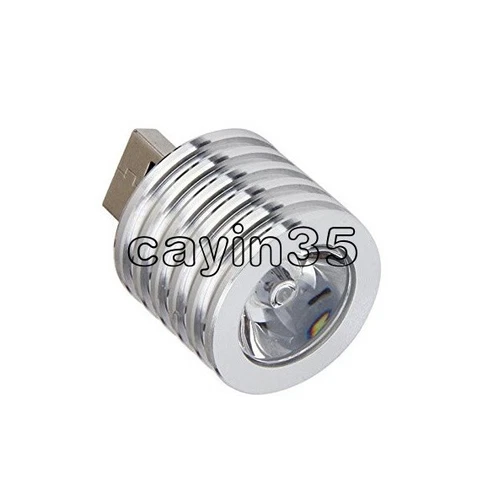 1PCS Aluminum 3W USB LED White Lamp Socket Spotlight Flashlight White Light