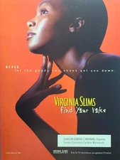 Virginia Slims Cigarettes Find Your Voice Goody Two Shoes Vintage Print Ad 2000