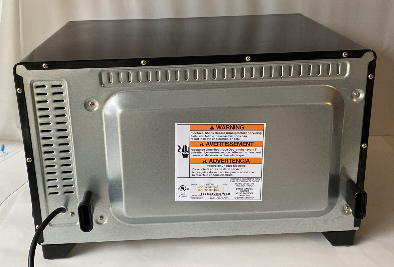 KitchenAid KCO222OB 12" Compact Stainless Steel Toaster Oven Pans