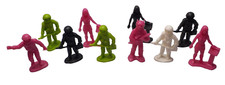 10 1970's Vintage Ekaton Galaxy Laser Team Plastic Toy Figures Aliens Astronauts
