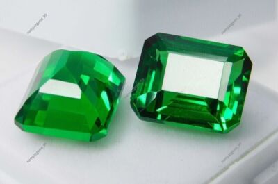 20.40 Ct Natural Tsavorite Garnet Emerald Cut Green CERTIFIED Loose Gemstone