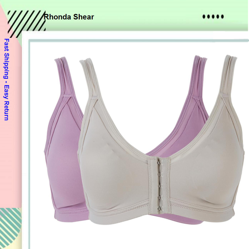 Rhonda Shear 2-pack Front Closure Butterknit Bra, DVGLVM, Medium - Picture 2 of 6