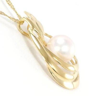 K18PG golden pearl necklace 40cm