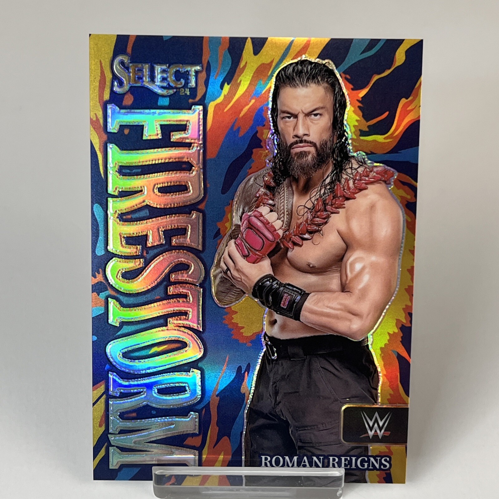 2024 Panini Select WWE #6 Roman Reigns Firestorm Ultra-Rare Retail Exclusive