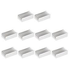Electronics Cooler Heatsink for MOS GPU IC Chip Silver 15 x 9 x 5 mm 10pcs