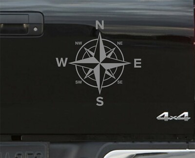 SILBER Kompass Navigation AUFKLEBER AUFKLEBER GRAFIK