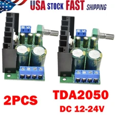 2PC TDA2050 DC 12-24V 5W-120W 1-Channel Audio Power Amplifier Board Modules DIY