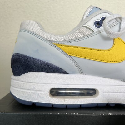 Nike Air Max 1 Blue Recall White Tour Yellow Mens Shoe  display picture 1