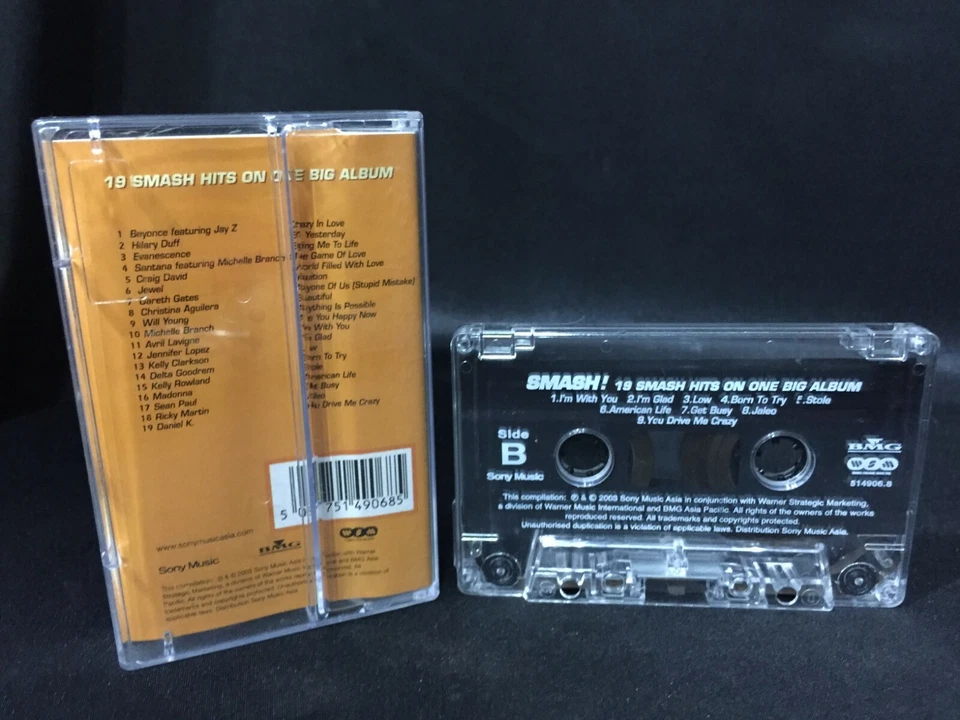 SMASH! Album Cassette Tape Avril Lavigne Evanescence Hilary Duff Madonna (2003) Foto 2 de 4