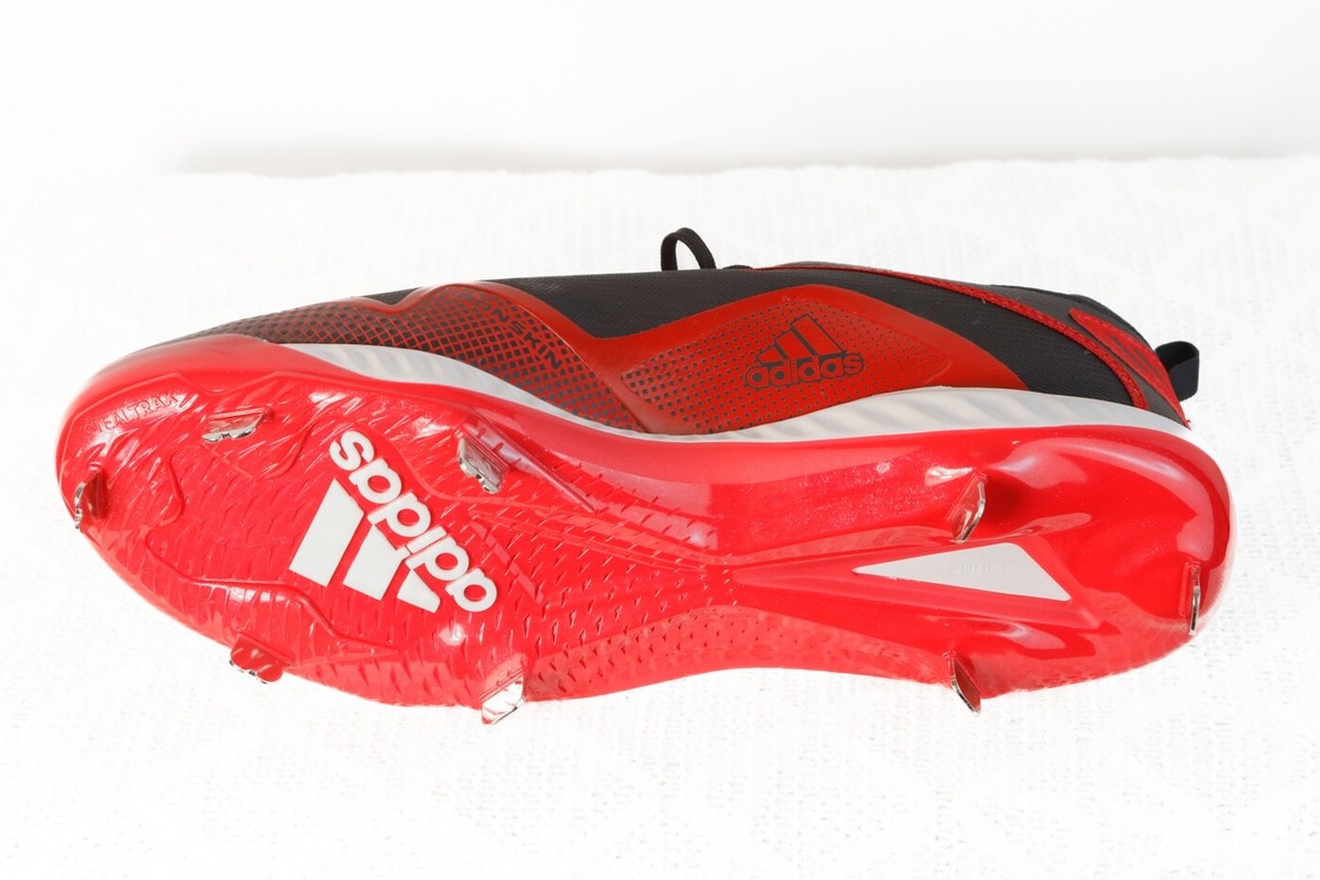 Adidas Icon 6 Bounce Metal Baseball Cleats Men’s 14 Black Red FV9348 New Adidas Icon 6 Bounce  main image 2