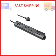 TROND Surge Protector Power Strip with USB, Ultra Thin Flat Plug 3ft Extension C