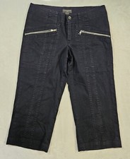Banana Republic Womens 8 Stretch Dark Blue Cargo Cropped Pants
