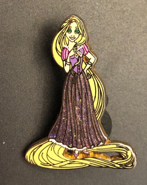 Disney pin 93357 Princess Rapunzel Glitter Dress Tangled long hair sparkles 2012