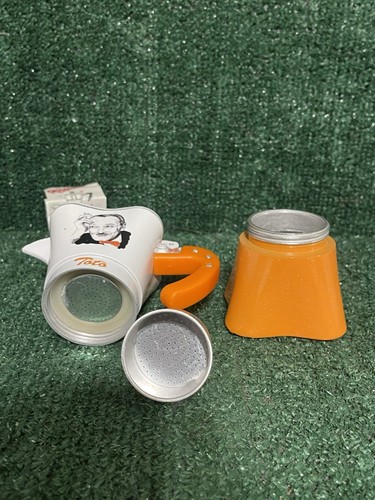 Pedrini Moka Italian Stovetop Coffee Espresso Maker White-Orange Made In Italy. - Picture 7 of 11