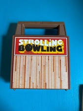 Vintage TOMY Strolling Bowling Game Wind Up Ball Tested Works 1980s Complete