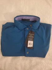 NWT MEN'S GREYSON CAYUSE POLO, SIZE: M, COLOR: SEA TURTLE (M9.3) w/ Custom Logo