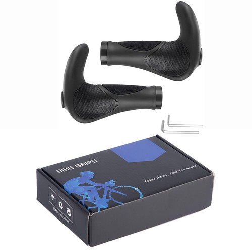 Bike Handlebar Grips, Soft Gel Inserts Shock Resistance Ergonomics Comfort De... - Picture 7 of 7