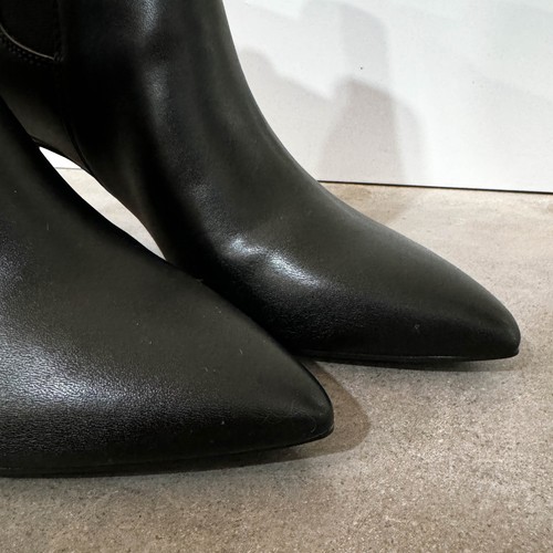 Calvin Klein Samara 3 Pointed Toe Stiletto Heels Boots Quiet Luxury Black sz 6.5 - Picture 5 of 13