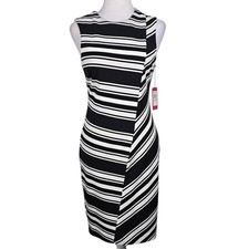Vince Camuto Striped Ponte Knit Sheath Dress Size 0