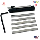Mini Parting Tool Cut Off Holder 8mm With 6 Pcs HSS Blades For Mini Lathe USA