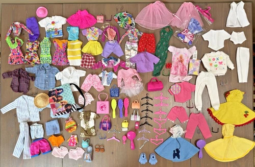 Barbie Clothes (some vintage handmade/some Barbie), Accessories, Large Assort.