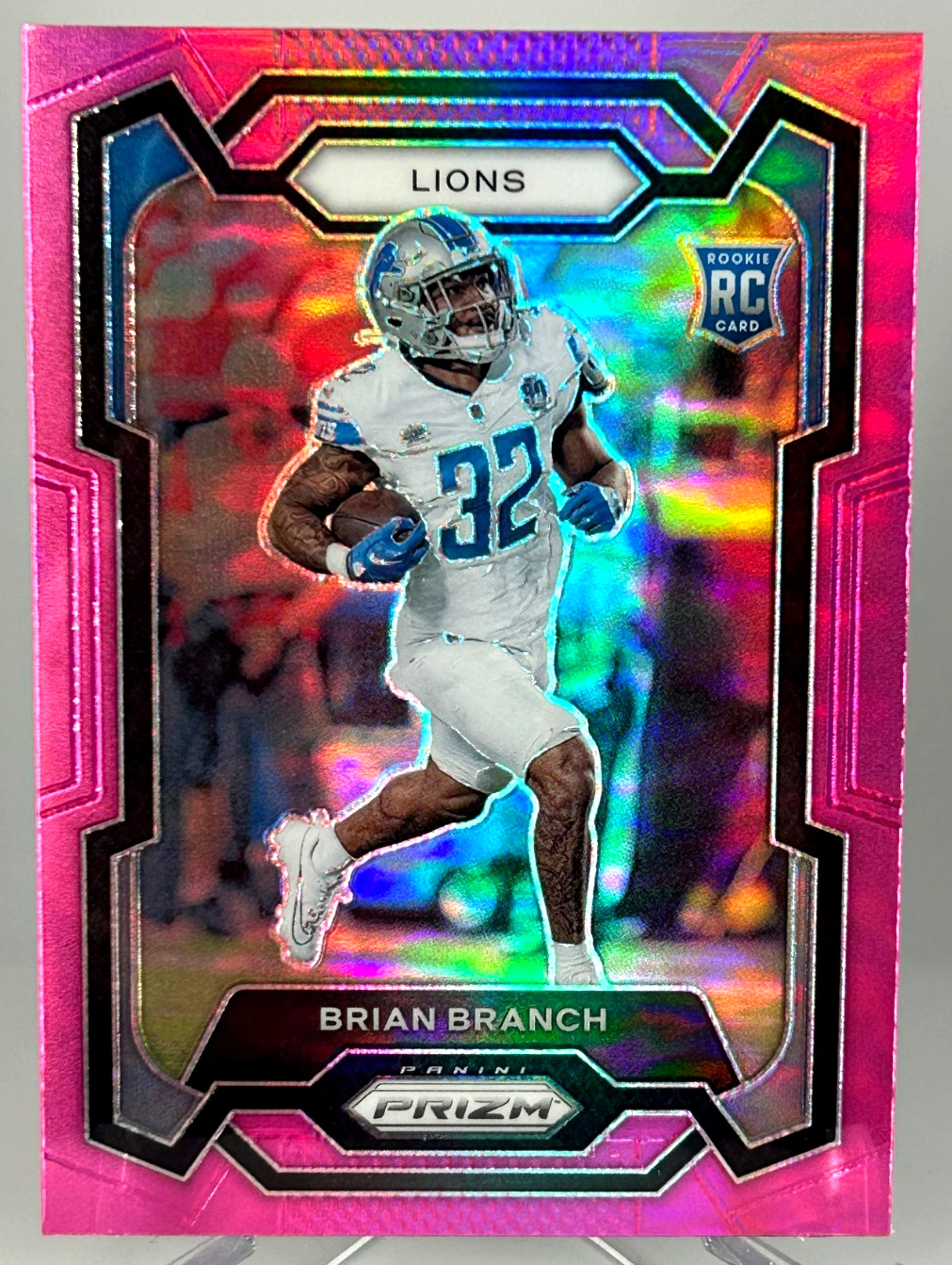 2023 Prizm Brian Branch #328 Pink Rookie RC Detroit Lions Rookie