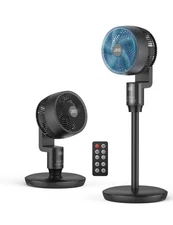 Fan for Bedroom, 70° Oscillating Standing Fan, 100ft Pedestal Fans for Home O...