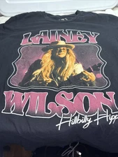 Lainey Wilson Hillbilly Hippie Tee Shirt Black Large  Tour Shirt 2023