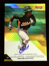 2017 Bowman's Best GOLD REFRACTOR PROSPECT ROOKIE AUTO Lazarito Armenteros /50