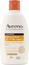 Aveeno Scalp Soothing Clarify & Shine Shampoo Apple Cider Vinegar Sulfate 300ml