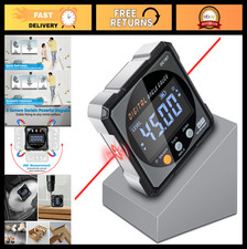 Digital Angle Finder with Laser - Magnetic Inclinometer, Backlit Miter Protracto