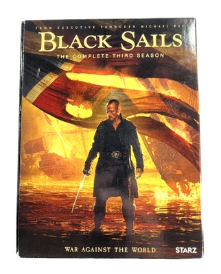 Black Sails: The Complete Third Season Starz 2016 DVD 3-Disc Set Tested - Image 1 of 4