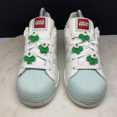 Adidas Superstar Originals x Lego Shoes Womens 7 Cloud White Ice Mint  Sneakers | eBay