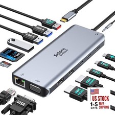 Selore USB C Docking Station Dual Dual HDMI Docking Station