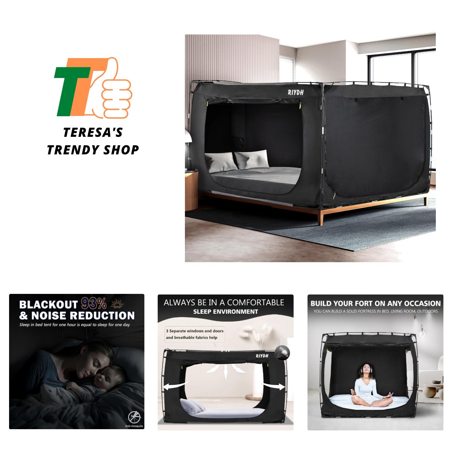 Bed Tent Bed Canopy King Size Tents for Adult and Kids-  Design Portable Drea...
