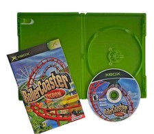 RollerCoaster Tycoon Microsoft Xbox, 2003 - CIB Complete with Manual Expansions