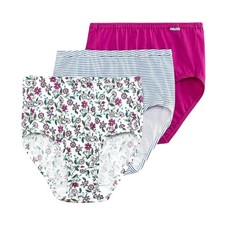 Jockey Elance 100 Cotton Brief Underwear Women's Size 10 3XL New Pink Pattern